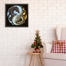 Load image into Gallery viewer, Diamond Painting - Full Round - circle double dragon (30*30CM)
