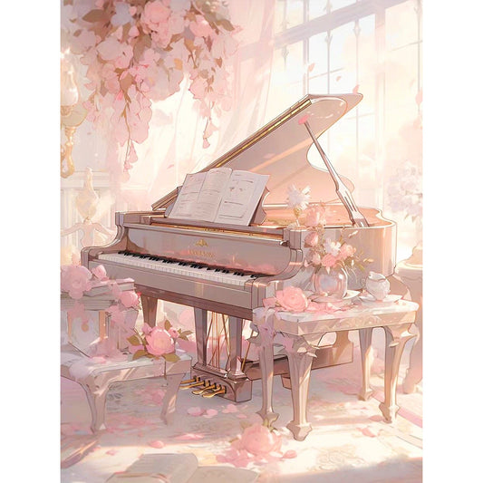 Diamond Painting - Full Round - Piano¡¤Pink (30*40CM)