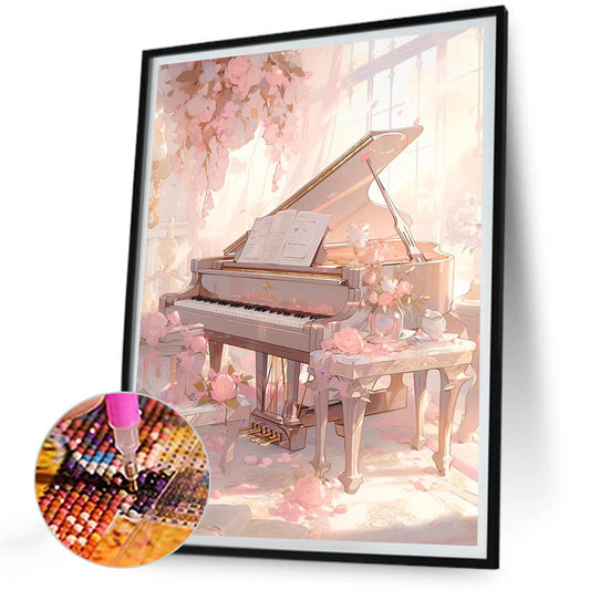 Diamond Painting - Full Round - Piano¡¤Pink (30*40CM)