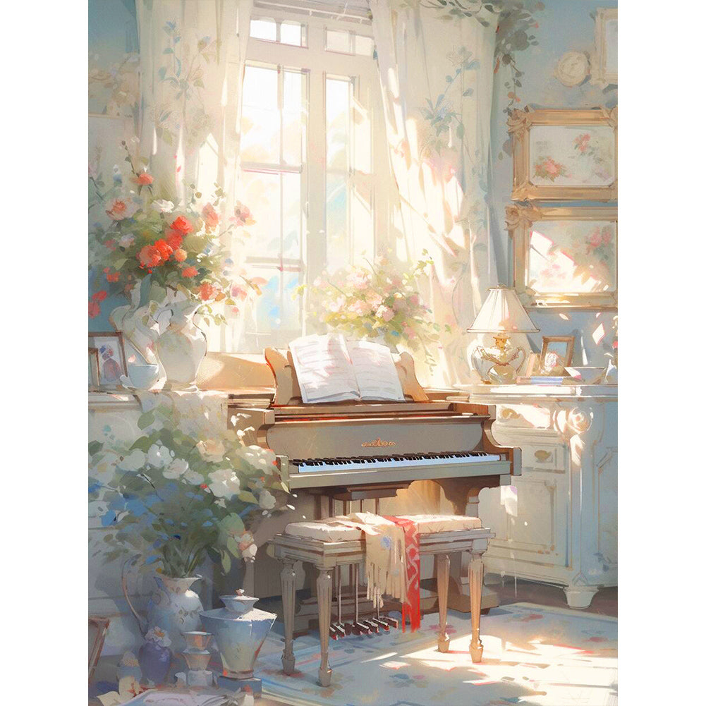 Diamond Painting - Full Round - Piano¡¤Quiet (30*40CM)