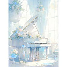 Load image into Gallery viewer, Diamond Painting - Full Round - Piano¡¤White and Blue (30*40CM)
