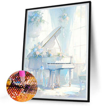 Load image into Gallery viewer, Diamond Painting - Full Round - Piano¡¤White and Blue (30*40CM)

