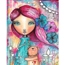 Load image into Gallery viewer, Diamond Painting - Full Round - abstract girl (40*50CM)
