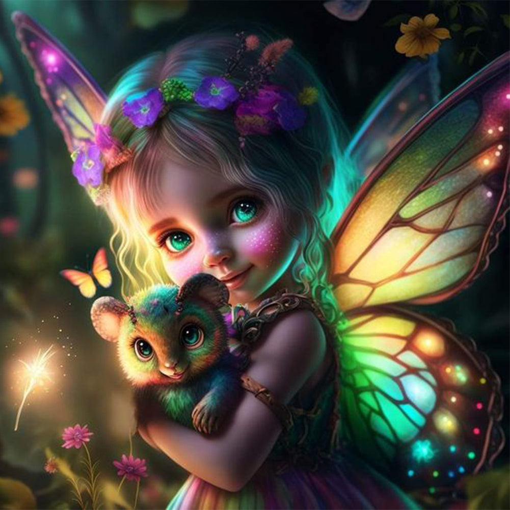 Diamond Painting - Full Round - butterfly fairy (30*30CM)