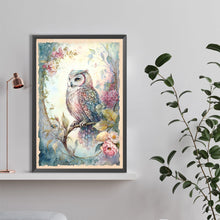 Load image into Gallery viewer, Diamond Painting - Full Round - owl on branch (40*60CM)
