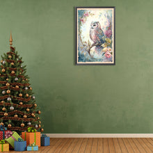 Load image into Gallery viewer, Diamond Painting - Full Round - owl on branch (40*60CM)
