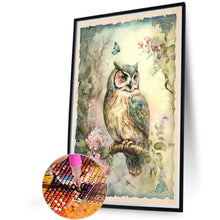 Load image into Gallery viewer, Diamond Painting - Full Round - owl on branch (40*60CM)

