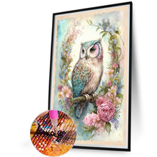 Load image into Gallery viewer, Diamond Painting - Full Round - Owl on wreath (40*60CM)
