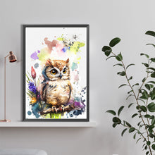 Load image into Gallery viewer, Diamond Painting - Full Round - Watercolor Owl¡¤Left (40*60CM)
