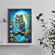 Load image into Gallery viewer, Diamond Painting - Full Round - Owl under the moon (40*60CM)
