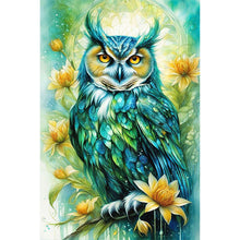 Load image into Gallery viewer, Diamond Painting - Full Round - green view owl (40*60CM)
