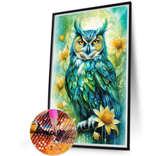 Load image into Gallery viewer, Diamond Painting - Full Round - green view owl (40*60CM)

