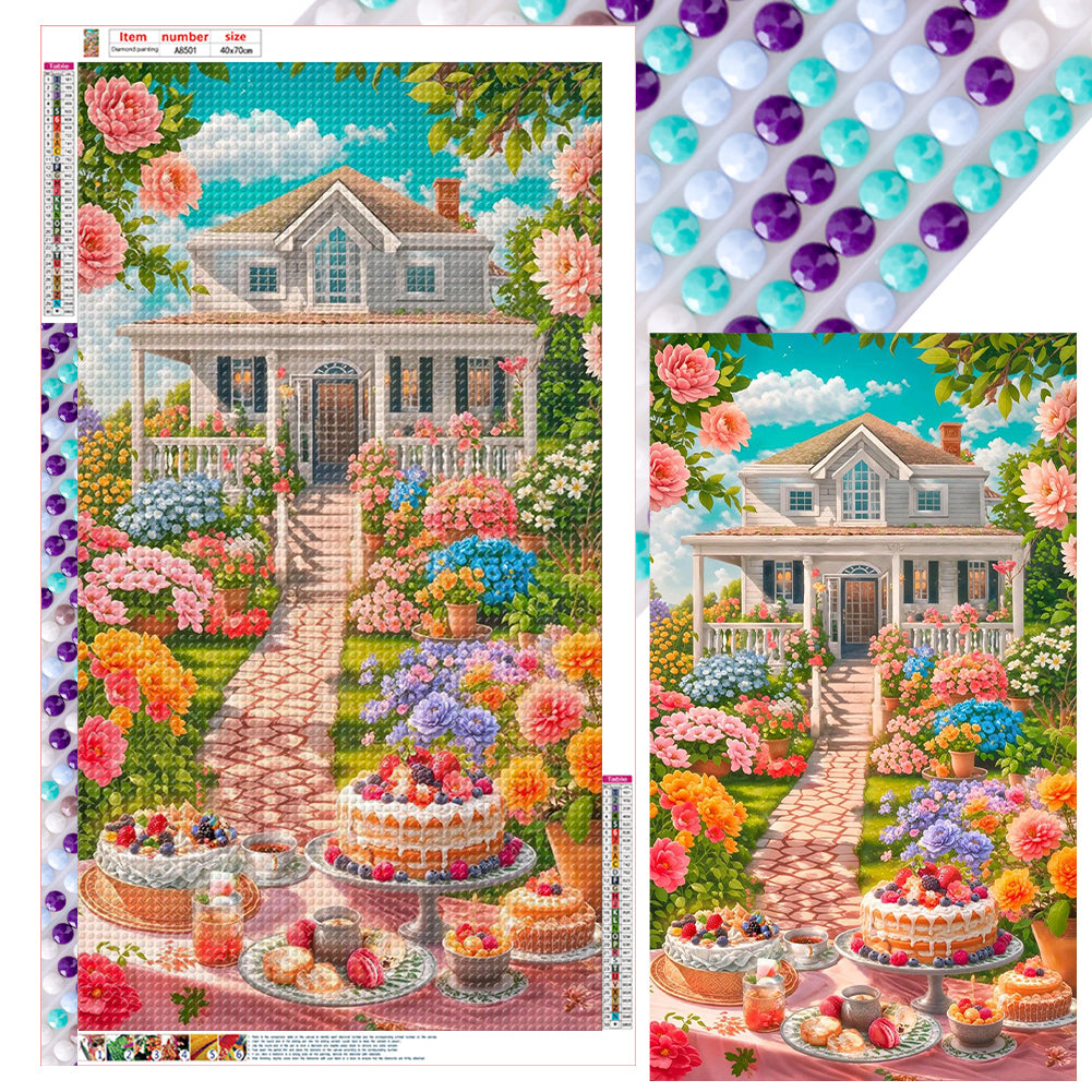 Diamond Painting - Full Round - Courtyard afternoon tea (40*70CM)