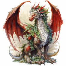 Load image into Gallery viewer, Diamond Painting - Full Round - Christmas gift giving dragon (30*30CM)
