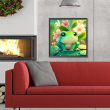 Load image into Gallery viewer, Diamond Painting - Full Round - little frog after rain (30*30CM)
