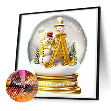 Load image into Gallery viewer, Diamond Painting - Full Round - Christmas crystal ball with letter E (50*50CM)
