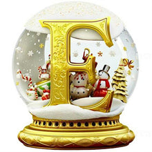 Load image into Gallery viewer, Diamond Painting - Full Round - Christmas crystal ball with letter A (50*50CM)
