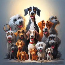 Load image into Gallery viewer, Diamond Painting - Full Square - a group of puppies (40*40CM)
