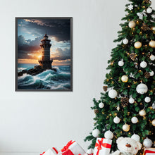 Load image into Gallery viewer, Diamond Painting - Full Round - seaside lighthouse (30*40CM)
