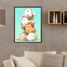 Load image into Gallery viewer, Diamond Painting - Full Round - cat trio (30*40CM)
