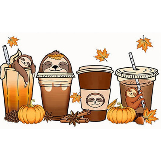 Diamond Painting - Full Round - sloth drink cup (50*30CM)