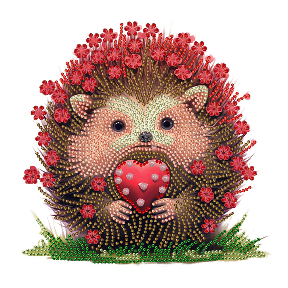 Diamond Painting - Partial Special Shaped - baby hedgehog (30*30CM)