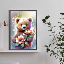 Load image into Gallery viewer, Diamond Painting - Full Round - flower and bear (40*60CM)
