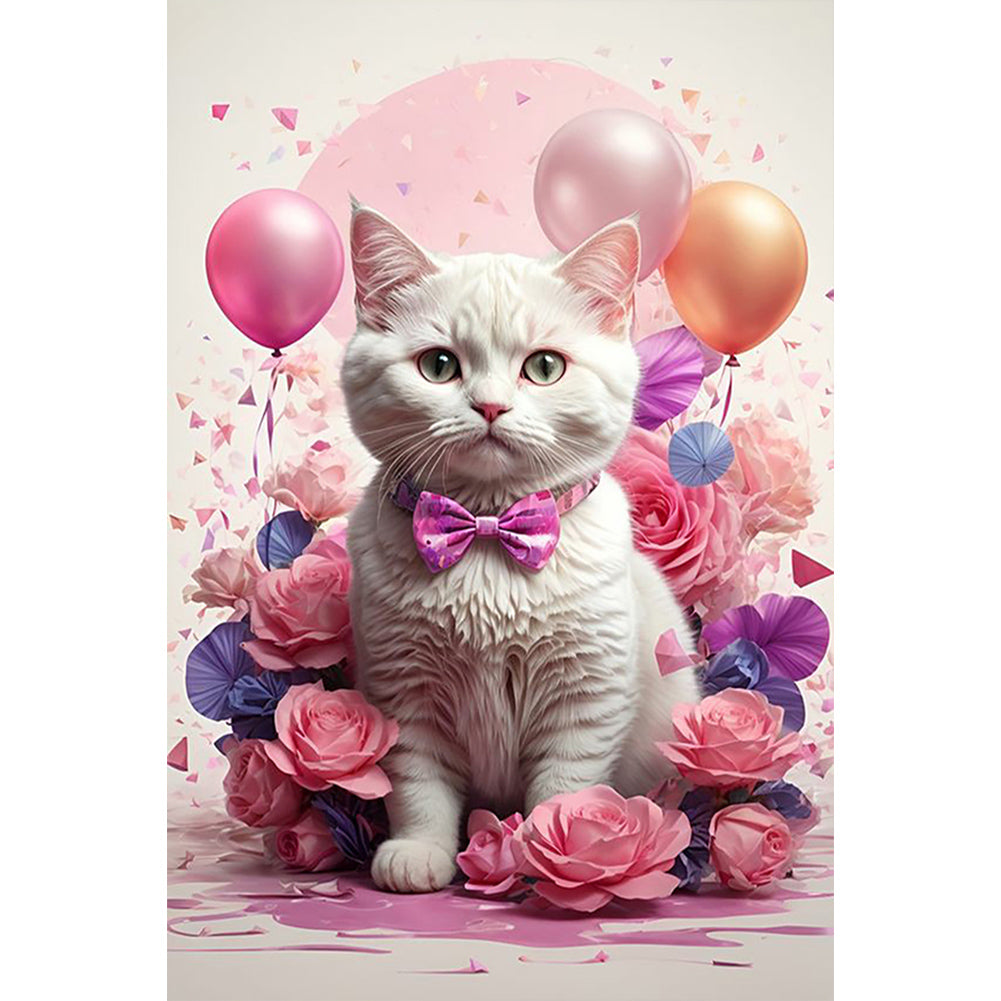Diamond Painting - Full Round - birthday cat (40*60CM)