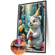 Load image into Gallery viewer, Diamond Painting - Full Round - White bear having a party (40*60CM)
