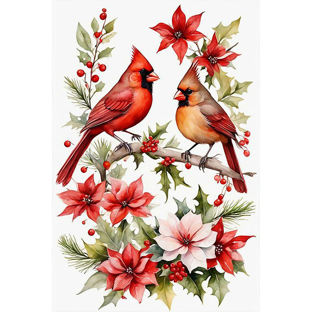 Diamond Painting - Full Round - two cardinals (40*60CM)