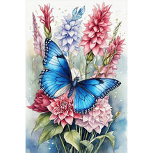 Load image into Gallery viewer, Diamond Painting - Full Round - butterfly and flower (40*60CM)
