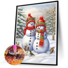 Load image into Gallery viewer, Diamond Painting - Full Round - Two snowmen (30*40CM)
