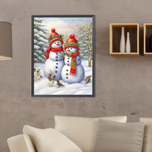 Load image into Gallery viewer, Diamond Painting - Full Round - Two snowmen (30*40CM)
