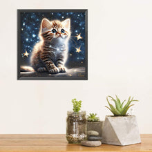 Load image into Gallery viewer, Diamond Painting - Full Square - starlight cat (30*30CM)
