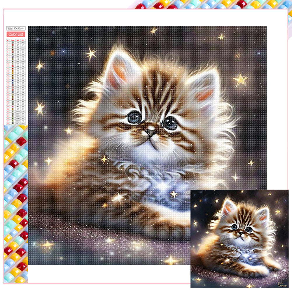 Diamond Painting - Full Square - starlight cat (30*30CM)