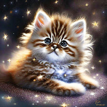 Load image into Gallery viewer, Diamond Painting - Full Square - starlight cat (30*30CM)
