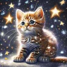 Load image into Gallery viewer, Diamond Painting - Full Square - starlight cat (30*30CM)
