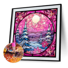 Load image into Gallery viewer, Diamond Painting - Full Square - Pink winter glass art (40*40CM)
