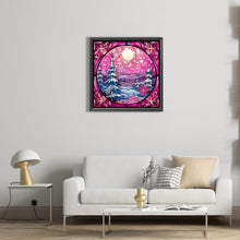 Load image into Gallery viewer, Diamond Painting - Full Square - Pink winter glass art (40*40CM)
