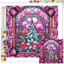 Load image into Gallery viewer, Diamond Painting - Full Square - Pink winter glass art (40*40CM)
