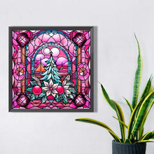 Load image into Gallery viewer, Diamond Painting - Full Square - Pink winter glass art (40*40CM)
