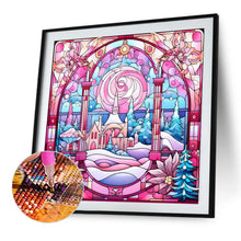 Load image into Gallery viewer, Diamond Painting - Full Square - Pink winter glass art (40*40CM)
