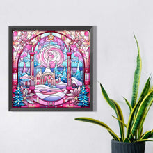 Load image into Gallery viewer, Diamond Painting - Full Square - Pink winter glass art (40*40CM)
