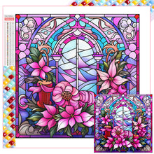 Load image into Gallery viewer, Diamond Painting - Full Square - Pink winter glass art (40*40CM)
