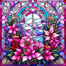 Load image into Gallery viewer, Diamond Painting - Full Square - Pink winter glass art (40*40CM)
