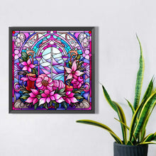 Load image into Gallery viewer, Diamond Painting - Full Square - Pink winter glass art (40*40CM)
