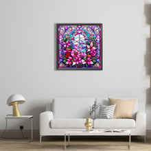 Load image into Gallery viewer, Diamond Painting - Full Square - Pink winter glass art (40*40CM)
