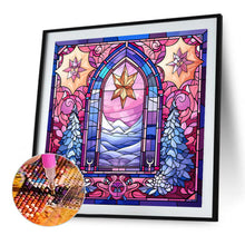 Load image into Gallery viewer, Diamond Painting - Full Square - Pink winter glass art (40*40CM)
