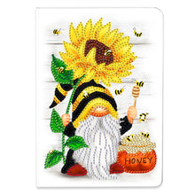 Load image into Gallery viewer, 50 Pages A5 Special Shaped Diamond Painting Diary Book for Teen(Gnome Sunflower)
