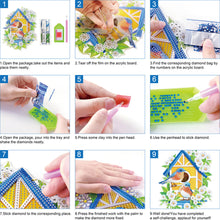 Load image into Gallery viewer, 50 Pages A5 Special Shaped Diamond Painting Diary Book (Snow Day Bird House)
